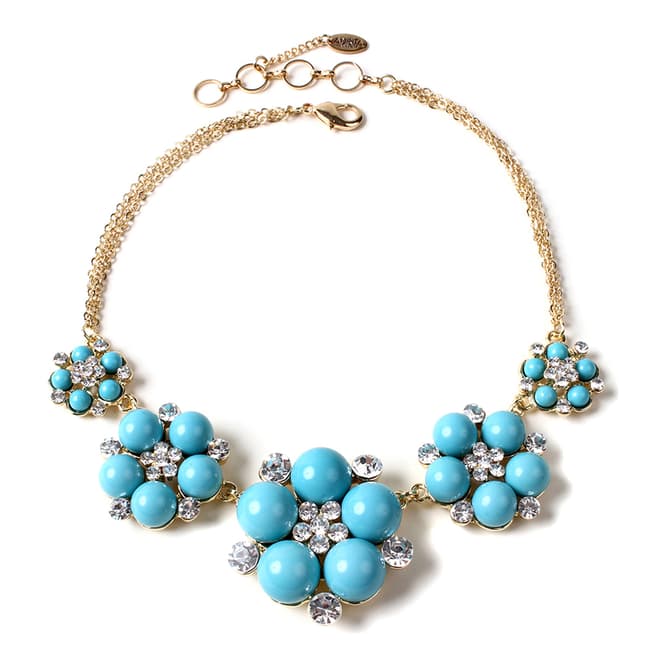 Amrita Singh Turquoise Floral Pearl Necklace