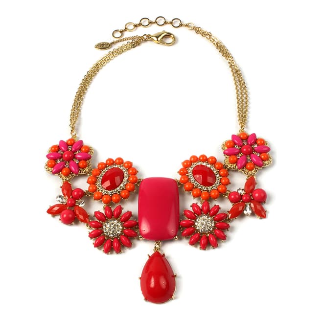 Amrita Singh Red/Fuschia/Coral Verve Necklace