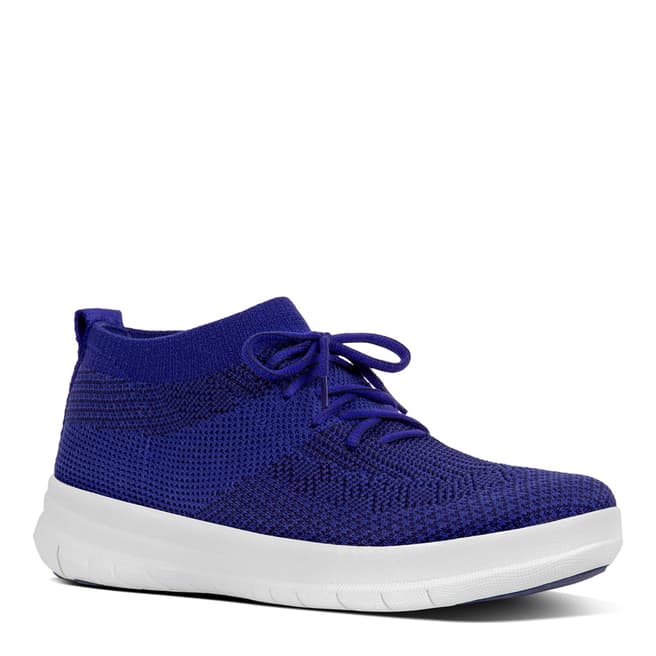 FitFlop Mazarine Blue/Black Uberknit Slip On High Top Sneakers