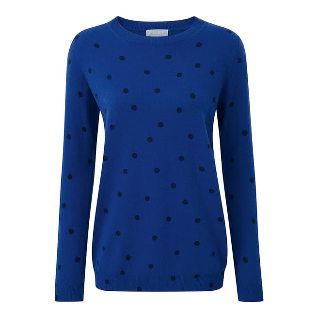 Pure Collection Blue Cashmere Boyfriend Sweater