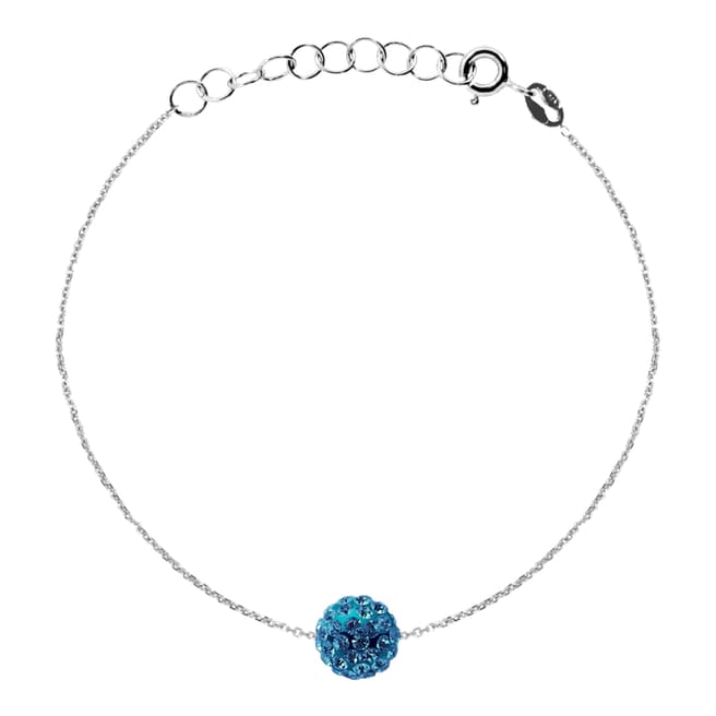 Wish List Silver/Blue Crystal Bracelet