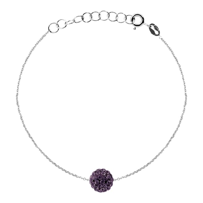 Wish List Silver/Purple Crystal Bracelet