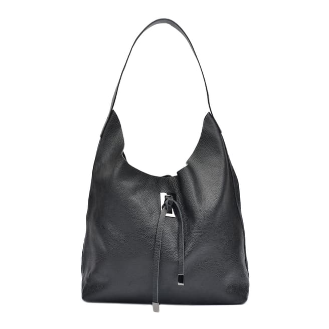 Roberta M Black Hobo Leather Bag