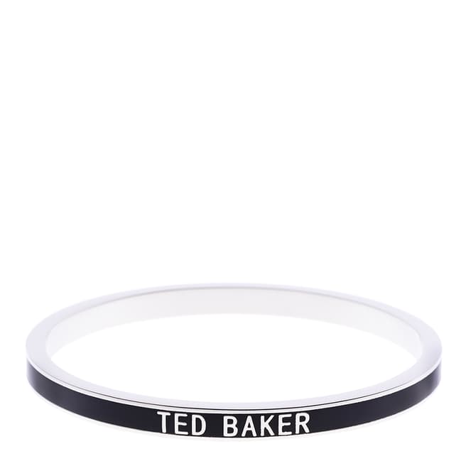 Ted Baker Black White Gold Clary Narrow Enamel Bangle