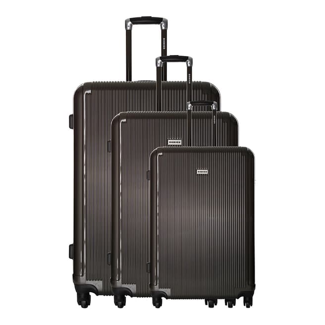 Rodier Set of 3 Grey Spinner Arenal Suitcases 49/60/70cm