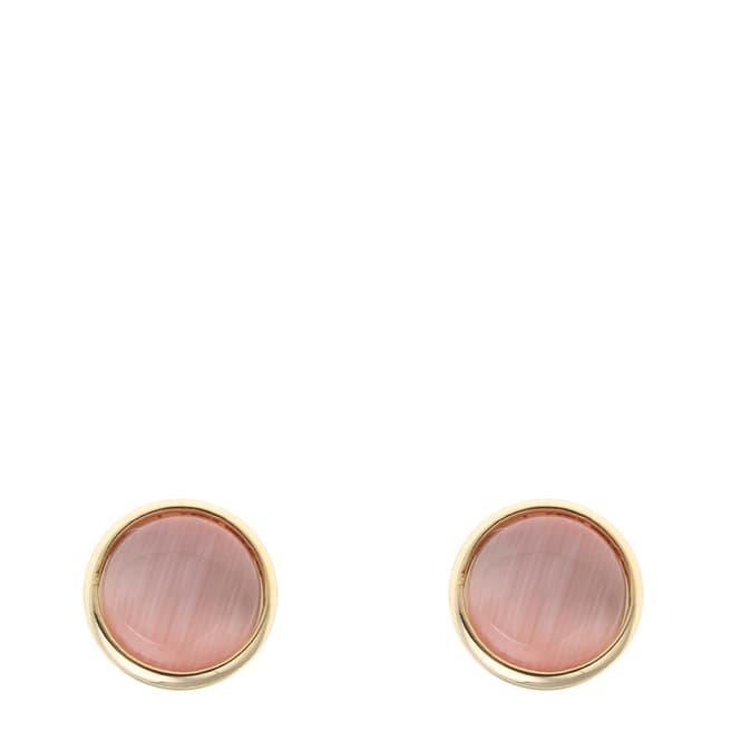 Liv Oliver Gold Pink Stud Earrings