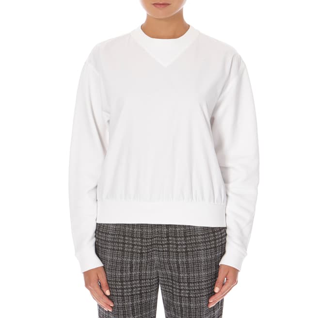 Joseph White Cotton Sweatshirt