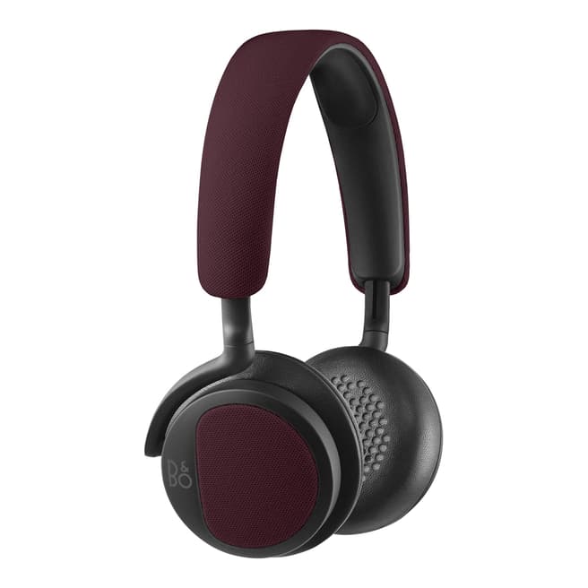 B&O PLAY Deep Red BeoPlay H2 On-Ear Headphones with Mic/Remote