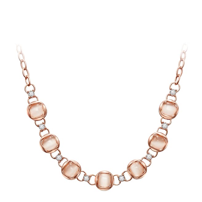 Lilly & Chloe Rose Gold/Light Pink Swarovski Crystal Elements Pendant Necklace
