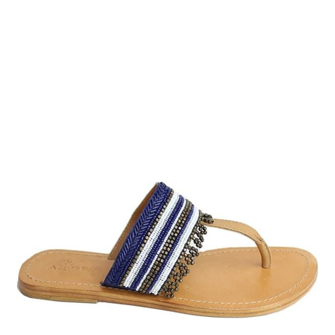 Aspiga Blue Monika Flat Sandals