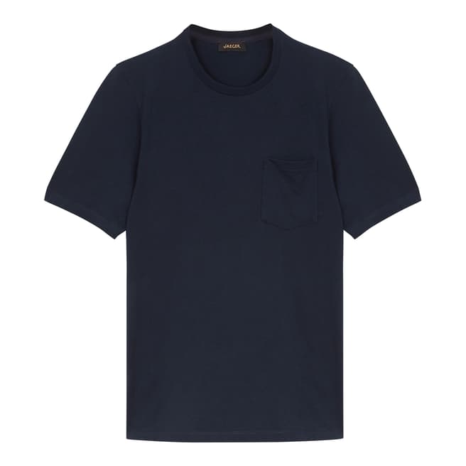 Jaeger Navy Blue Cotton T Shirt