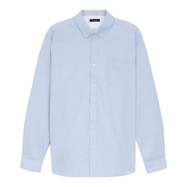 Jaeger Pale Blue Cotton Oxford Shirt
