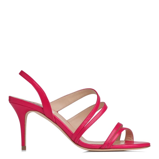 L K Bennett Pink Leather Addie Strappy Sandals