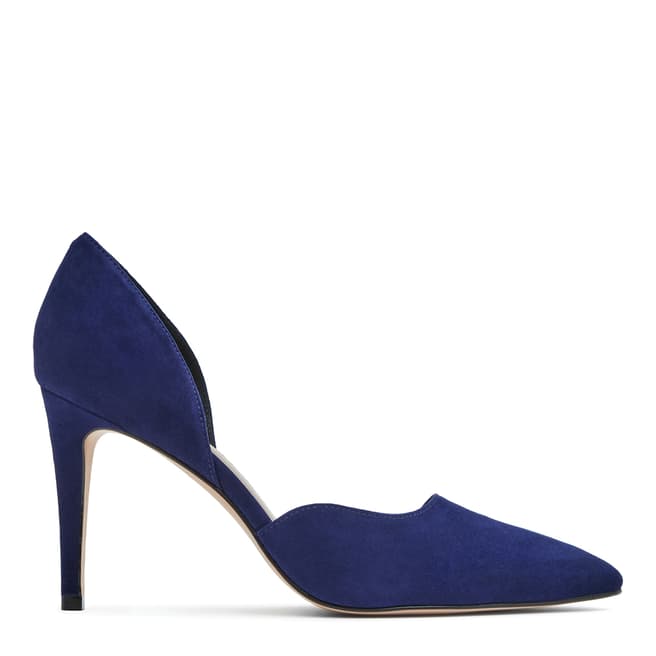 Reiss Royal Blue Lawrence Curved Court Heel