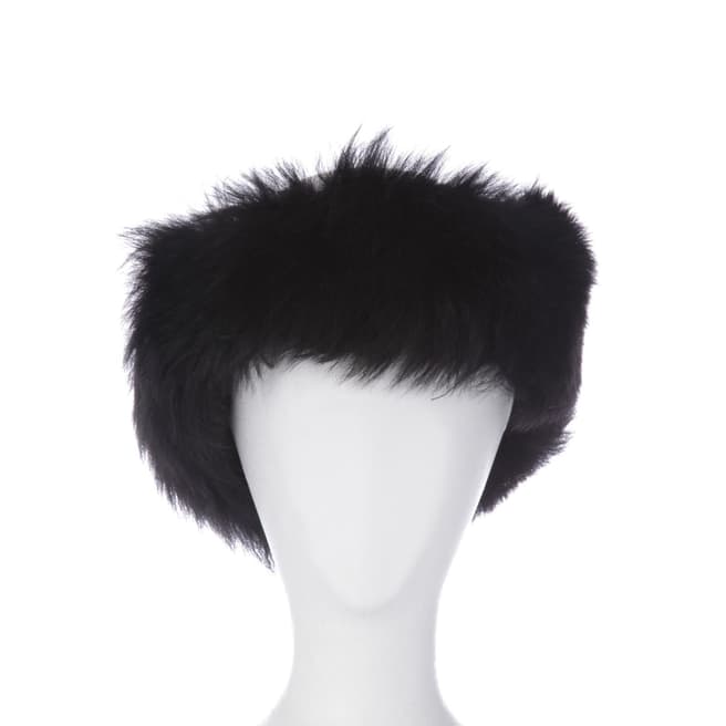 Shearling Boutique Black Toscana Shearling Headband