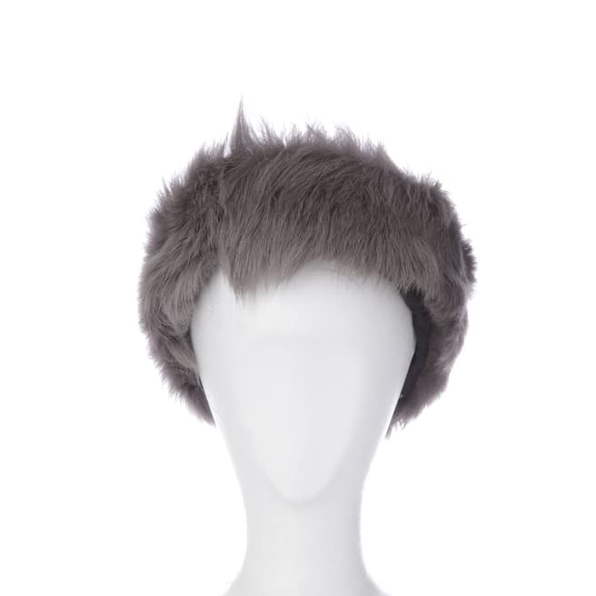 Shearling Boutique Grey Toscana Shearling Headband