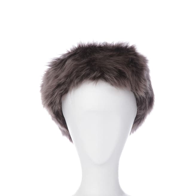 Shearling Boutique Brown/Silver Shearling Headband