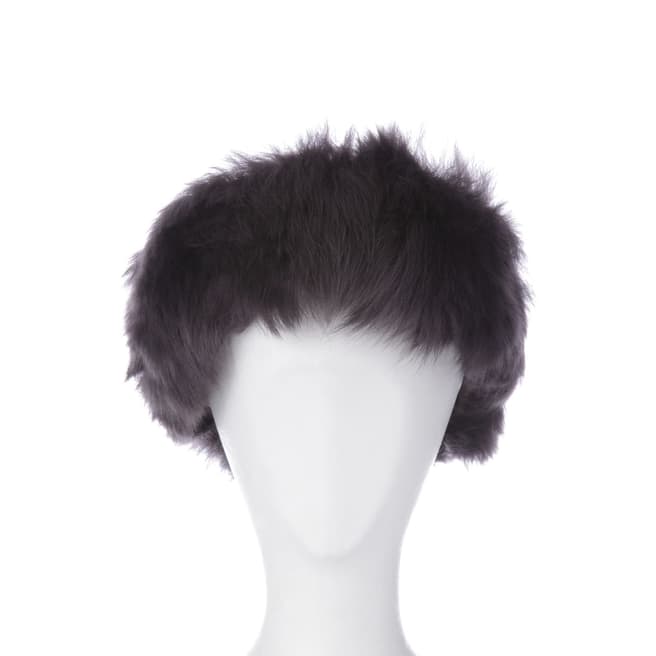 Shearling Boutique Slate Shearling Headband