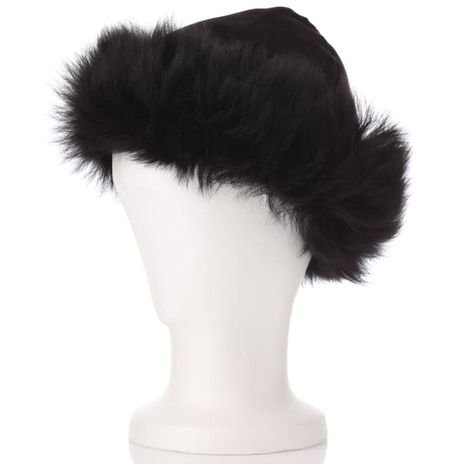 Shearling Boutique Black Toscana Hat