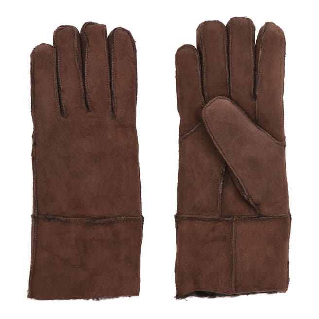 Shearling Boutique Brown Merino Sheepskin Gloves