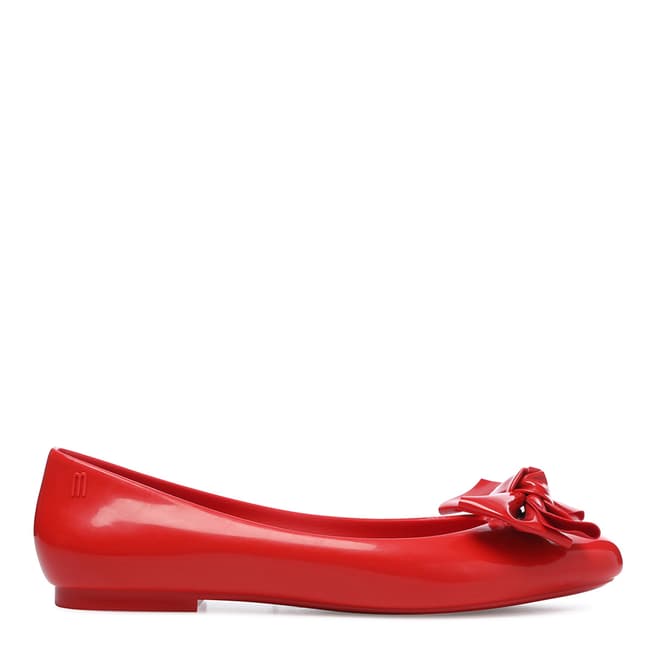 Melissa Red Doll Bow Ballet Flats