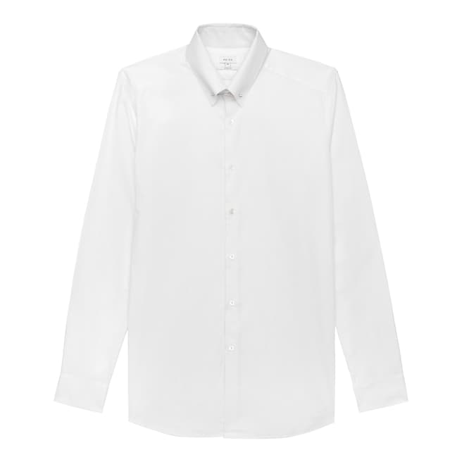 Reiss White Forsberg Cotton Shirt