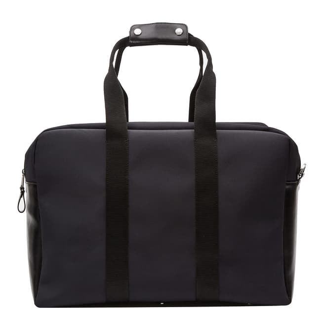 Reiss Navy Leather Oxfordshire Holdall