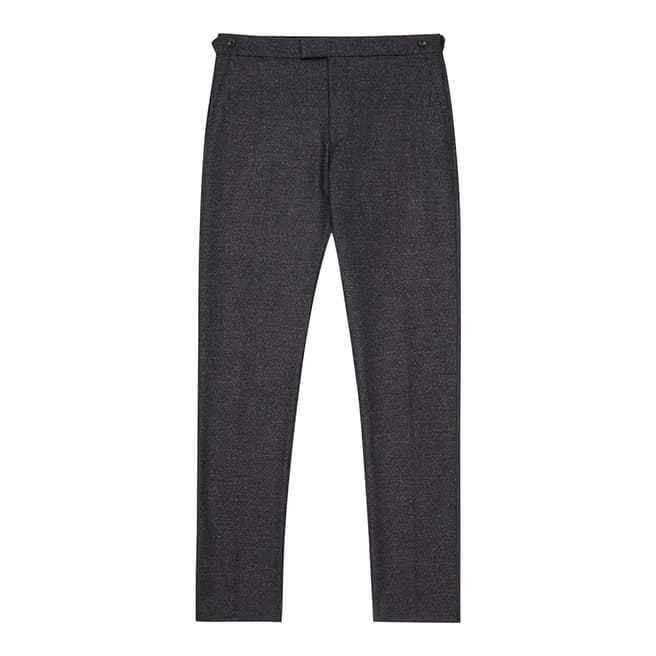 Reiss Charcoal Brook Slim Fit Wool Suit Trousers