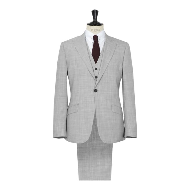 Reiss Grey Three Piece Garda Wool Suit