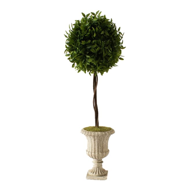 Gallery Living Green/White Faux Topiary In Classic Urn