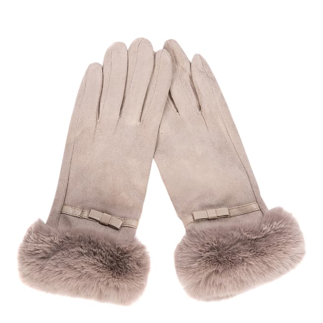 JayLey Collection Blush Faux Fur Gloves