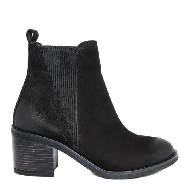 Gusto Black Leather Kent Chelsea Boots