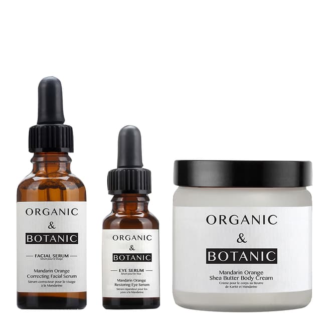 Organic & Botanic Mandarin Orange Correcting Serums & Shea Butter Body Cream Set