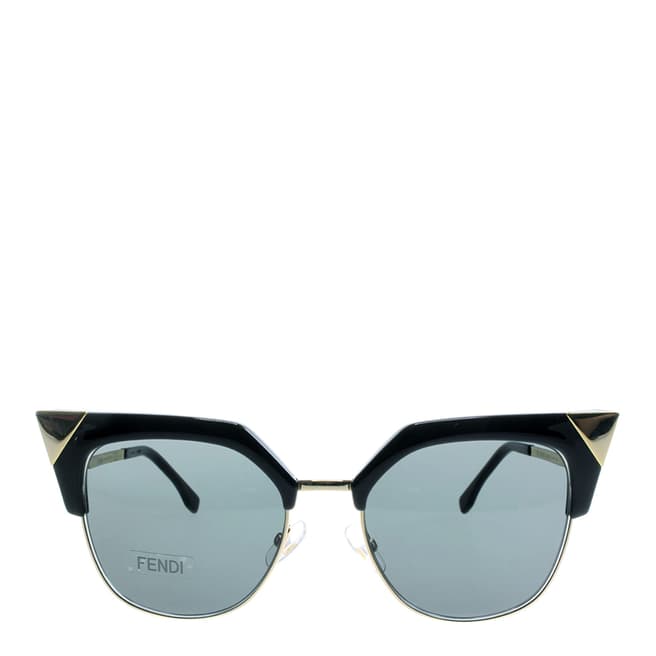 Fendi Women's Black Gold / Grey Sunglasses 54mm