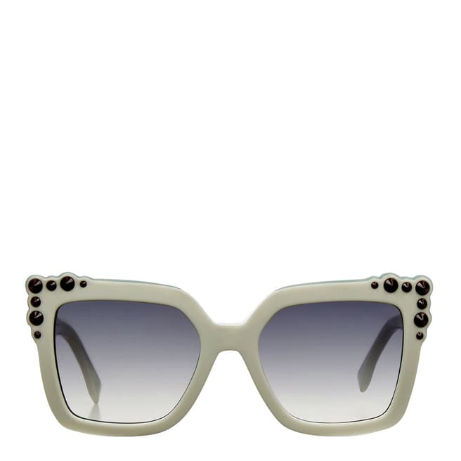 Fendi Women's White/Light Turquoise Can Eye Sunglasses 52mm