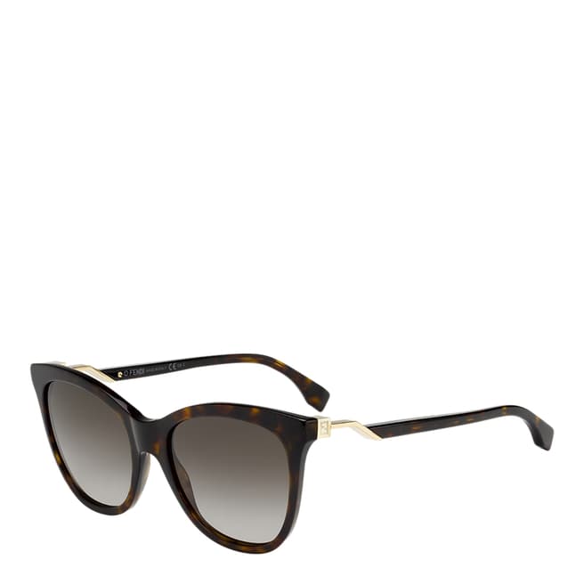 Fendi Women's Dark Havana / Brown Gradient Sunglasses 55mm