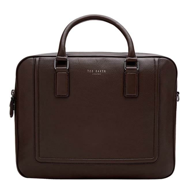 Ted Baker Chocolate Leather Ragna Document Bag