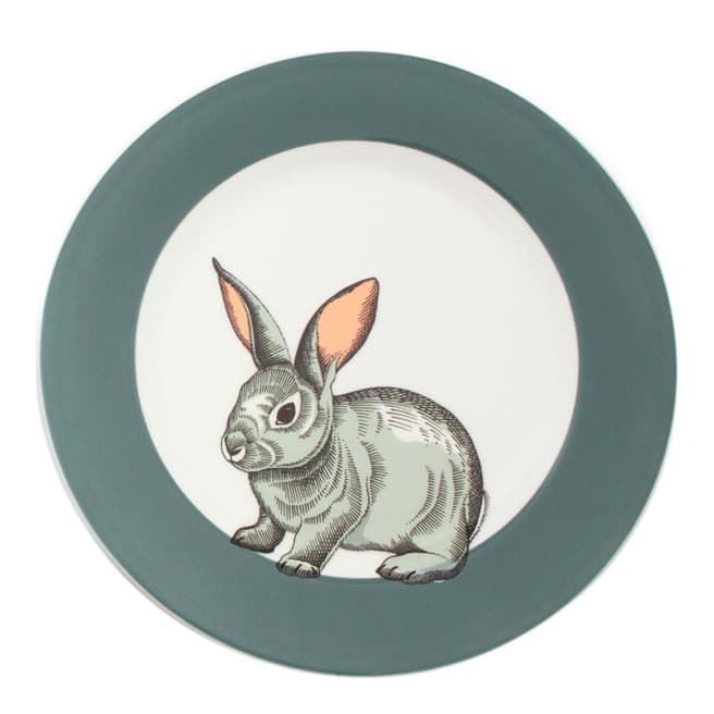 Jersey Pottery Set of 6 Faunus Rabbit Small Plates