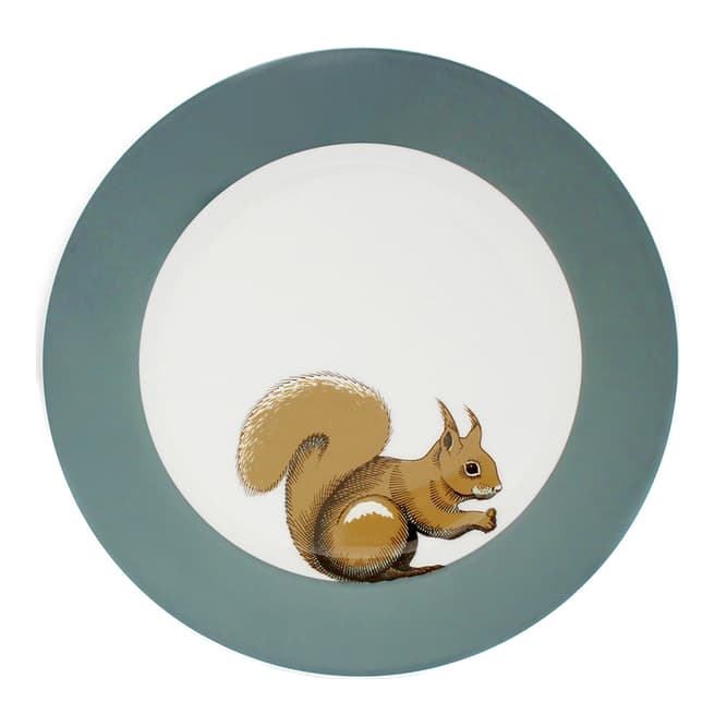 Jersey Pottery Set of 4 Faunus Squirrel Dinner Plates