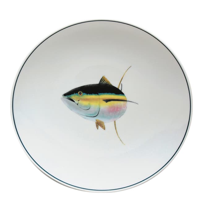 Jersey Pottery Set of 4 Tuna Seaflower Dinner Plates