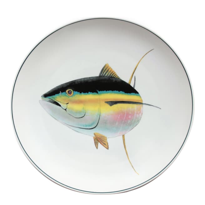 Jersey Pottery Tuna Seaflower Charger Plate