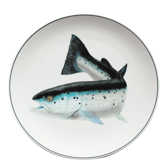 Jersey Pottery Atlantic Salmon Seaflower Charger Plate, 33cm