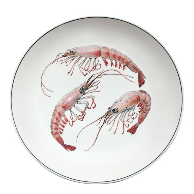 Jersey Pottery Shrimp Seaflower Charger Plate, 33cm