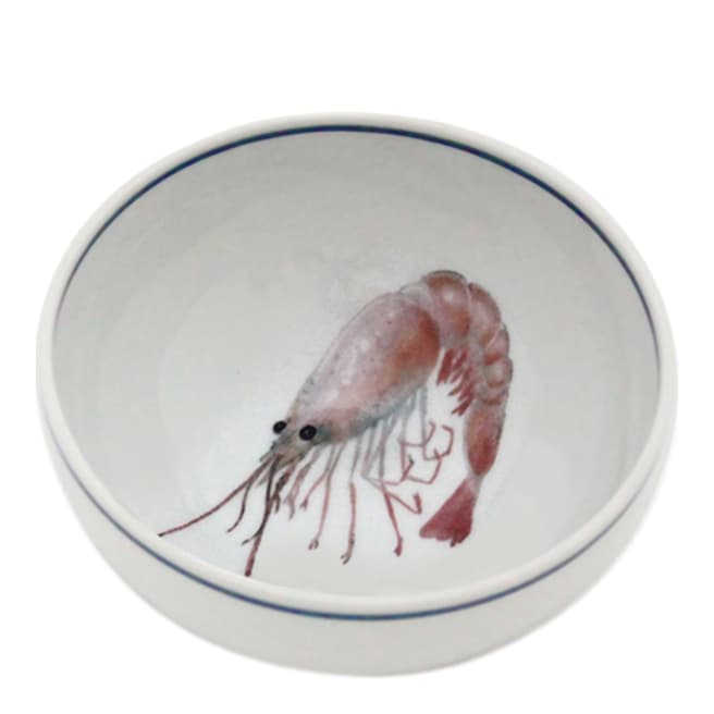 Jersey Pottery Set of 4 Small Shrimp Seaflower Bowls, 10cm