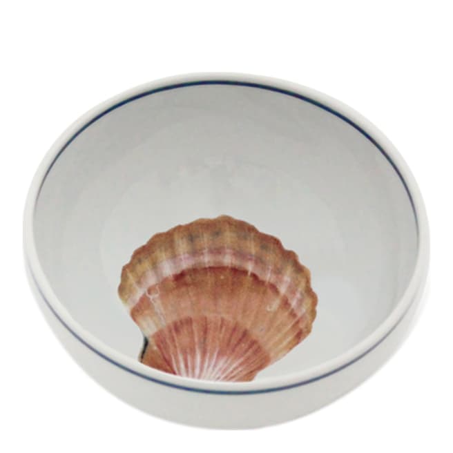 Jersey Pottery Set of 6 Small Seaflower Scallop Bowl, 10cm