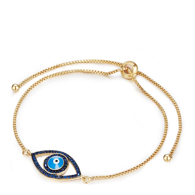 Tassioni Gold/Blue Eye Bracelet