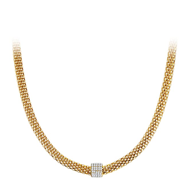 Tassioni Gold Textured Necklace
