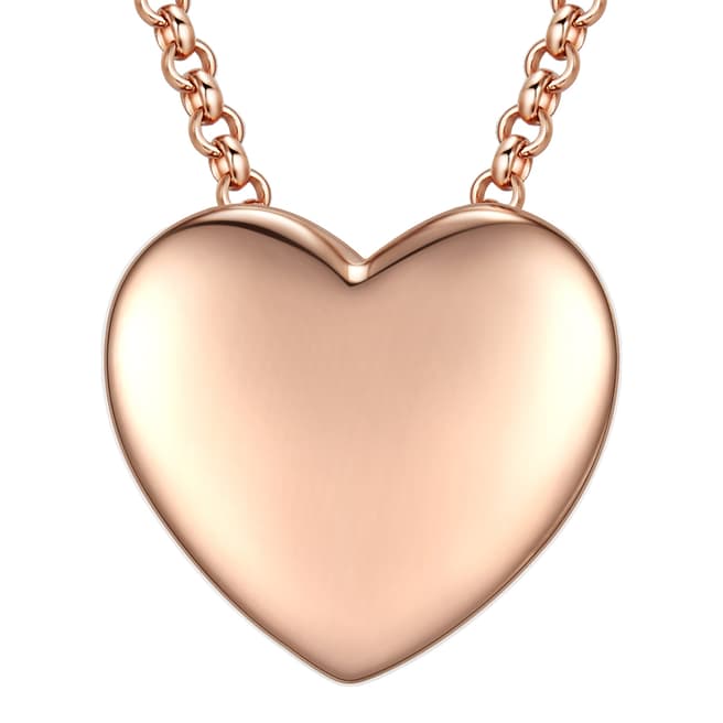 Tassioni Rose Gold Heart Necklace