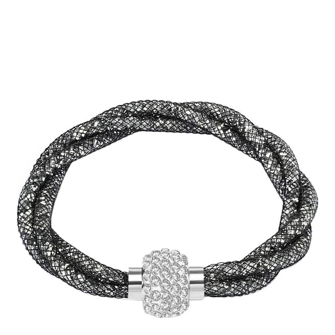 Tassioni Silver/Black Twist Bracelet