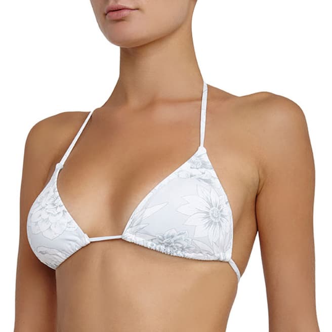 Eberjey Pale Grey Spring Blossom Gisele Bikini Top